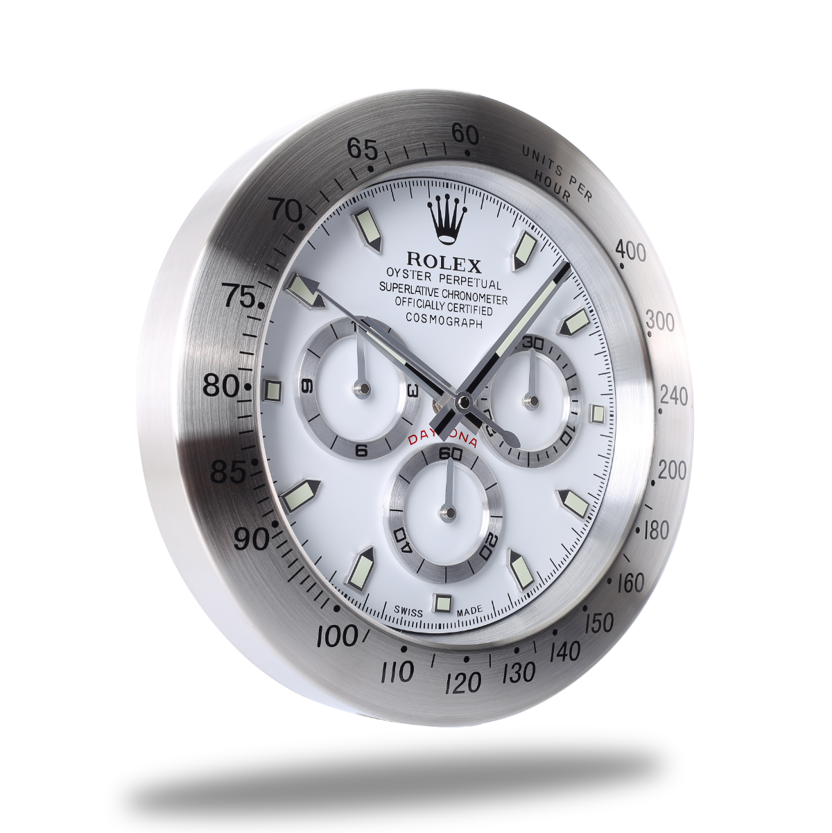 Rolex Wanduhr Daytona Silver White