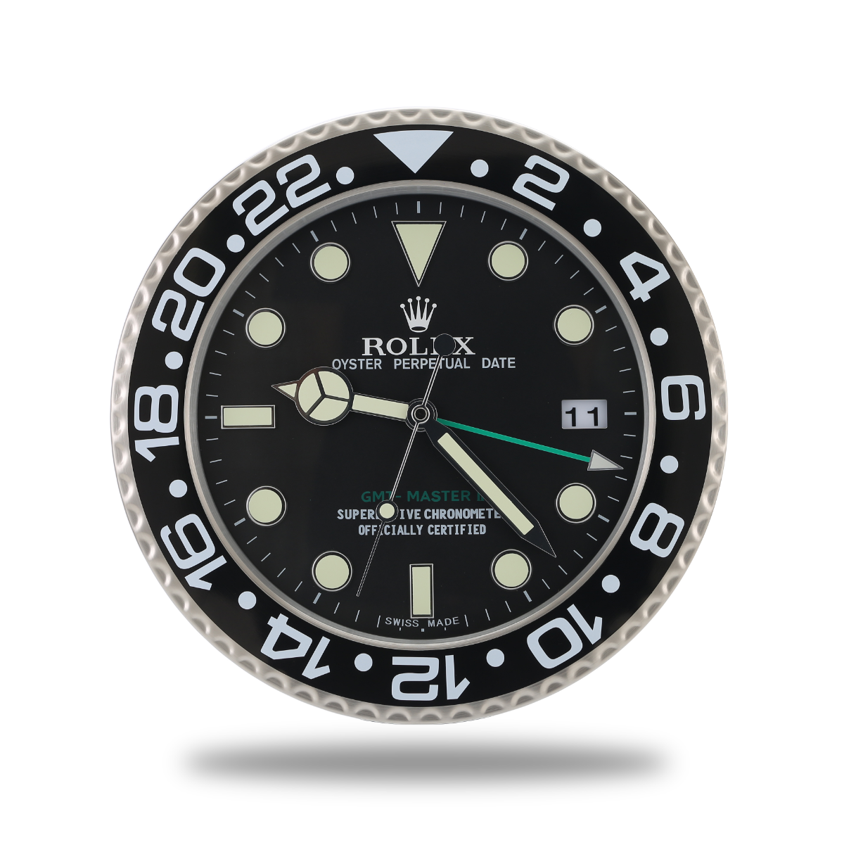 GMT Master Wall Clock - Black Silver