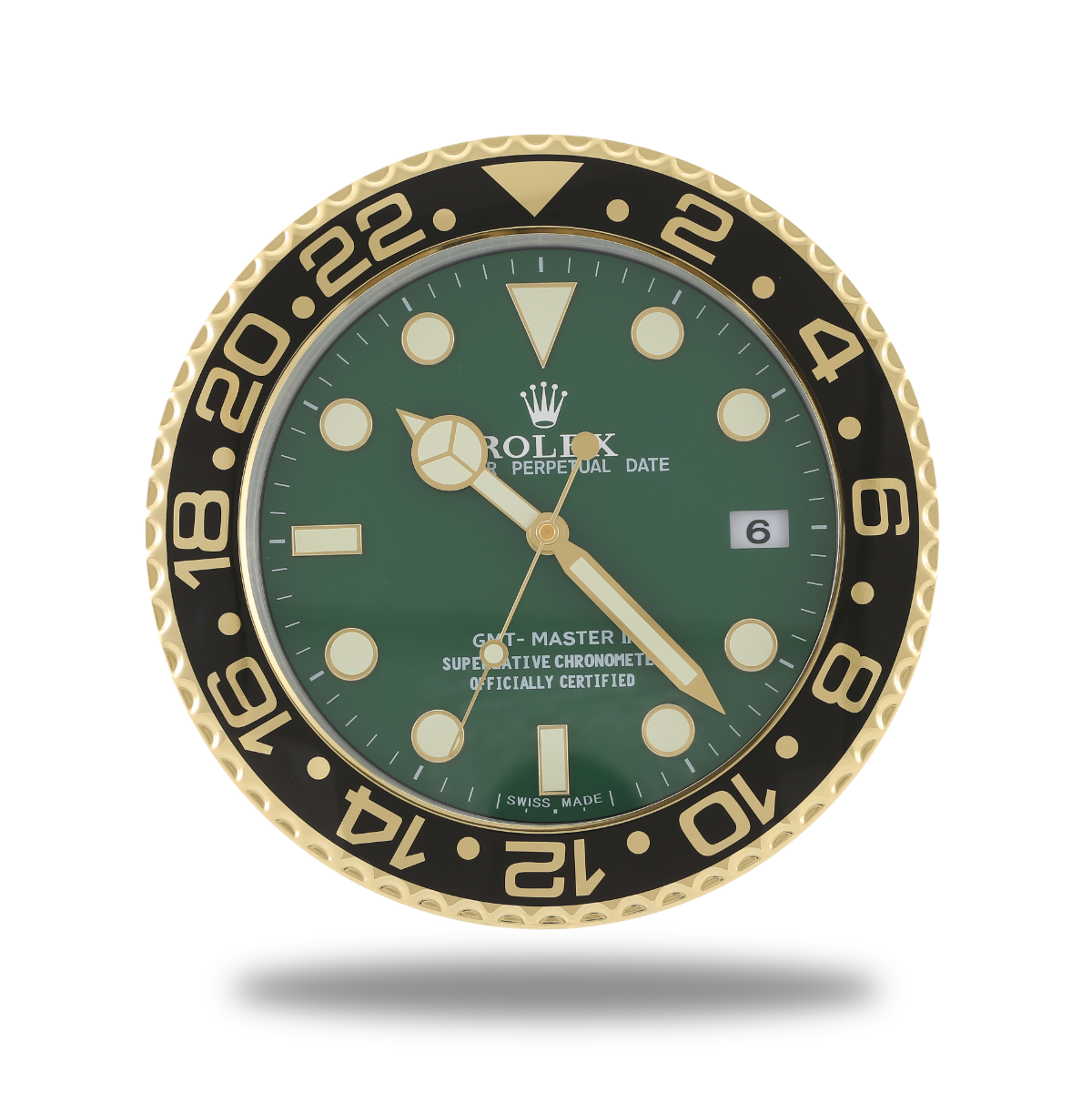 GMT Master Wall Clock - Gold and Green