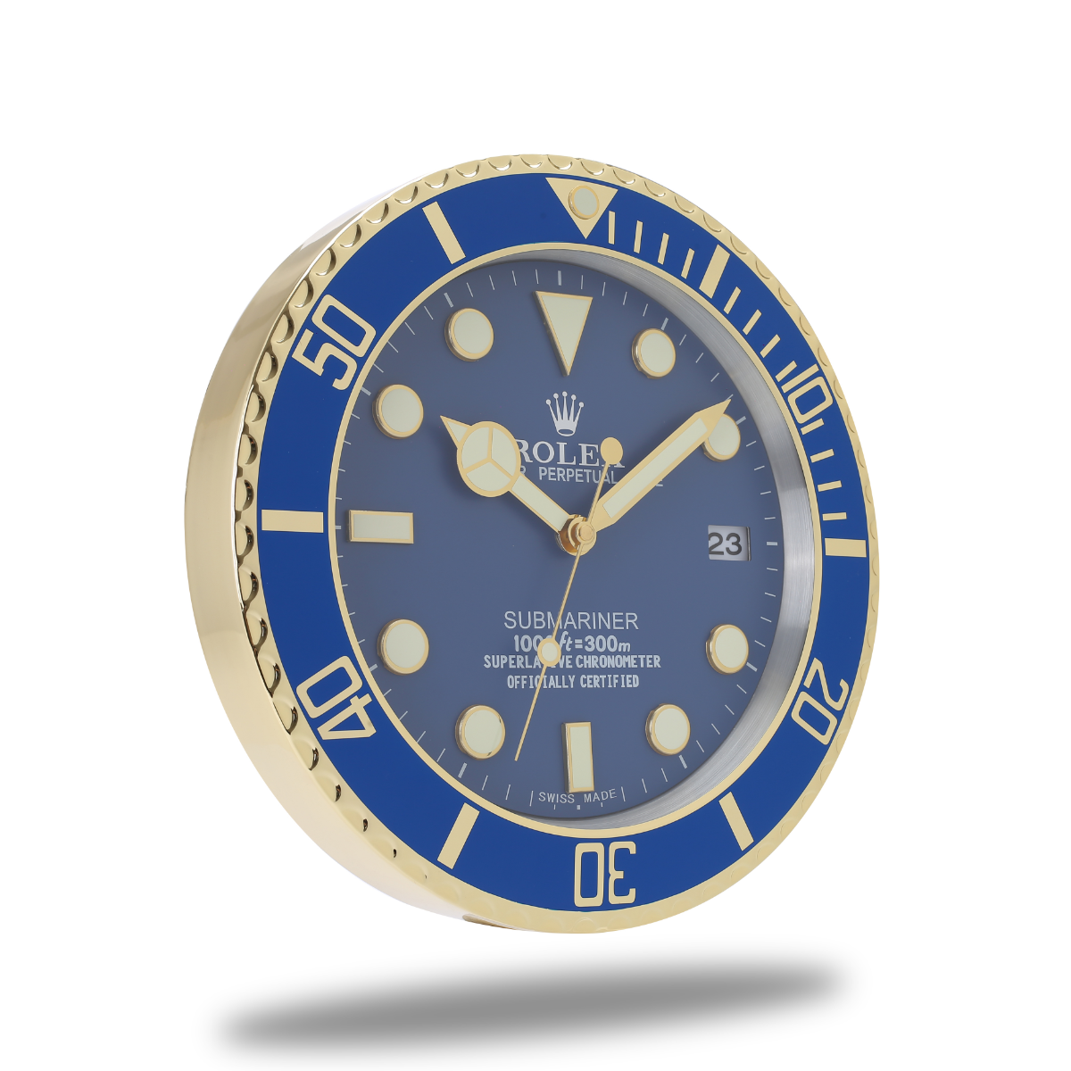 Submariner Wall Clock - Blue Gold