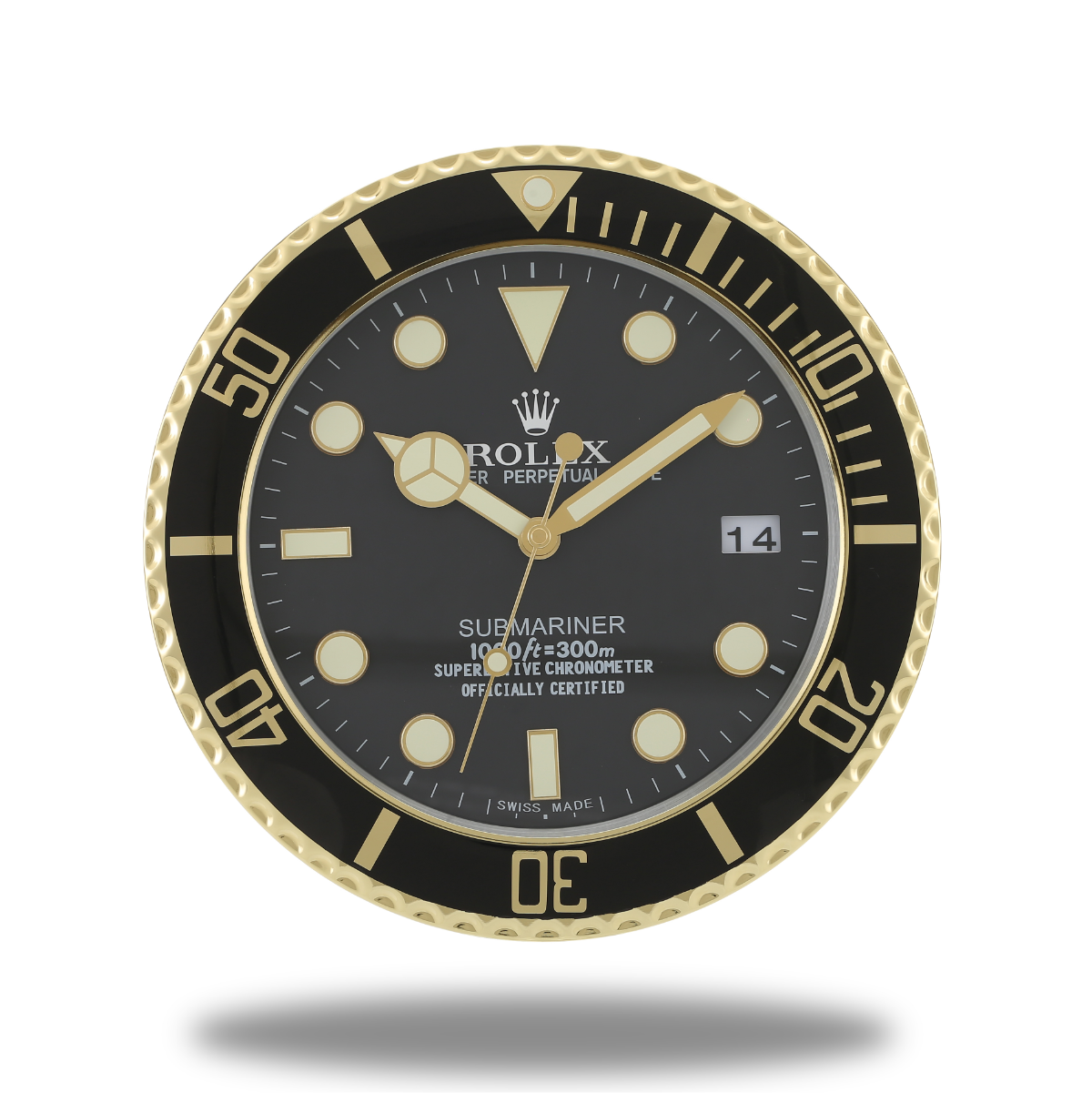 Submariner Wall Clock - Gold