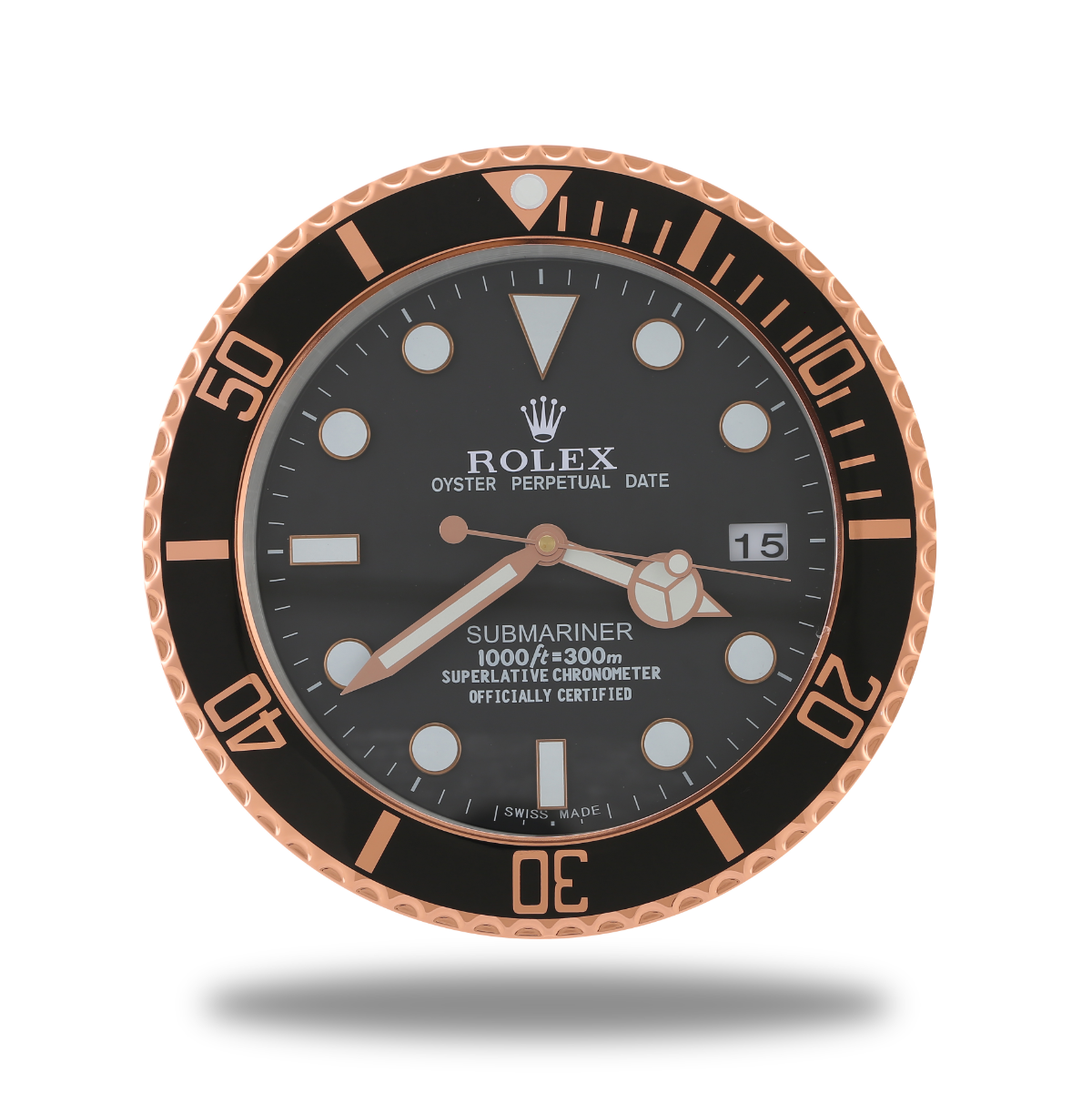 Submariner Wall Clock - Rose Gold